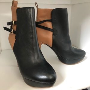Zara brown and black booties